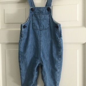 Gap Soft Blue Denim Overalls (6-12 months)